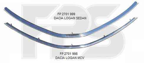 Накладка решетки Dacia LOGAN MCV -08 (Дача Логан МСВ)