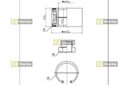 Подшипник ступицы Ford Ka, 05/02-05/05 Подшипник ступицы Ford Ka, 05/02-05/05