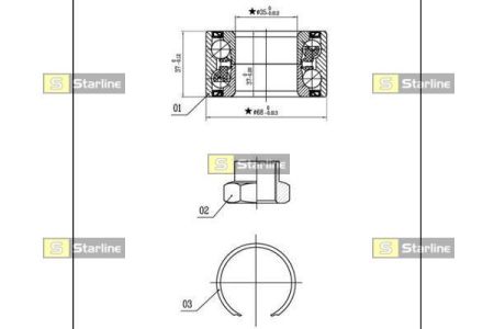 Подшипник ступицы Skoda Felicia, 10/94-03/98 Подшипник ступицы Skoda Felicia, 10/94-03/98