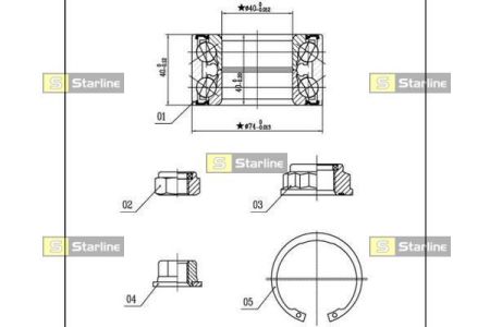 Подшипник ступицы Volkswagen New, 01/98-