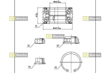 Подшипник ступицы Volkswagen Golf, 08/97-06/05 Подшипник ступицы Volkswagen Golf, 08/97-06/05